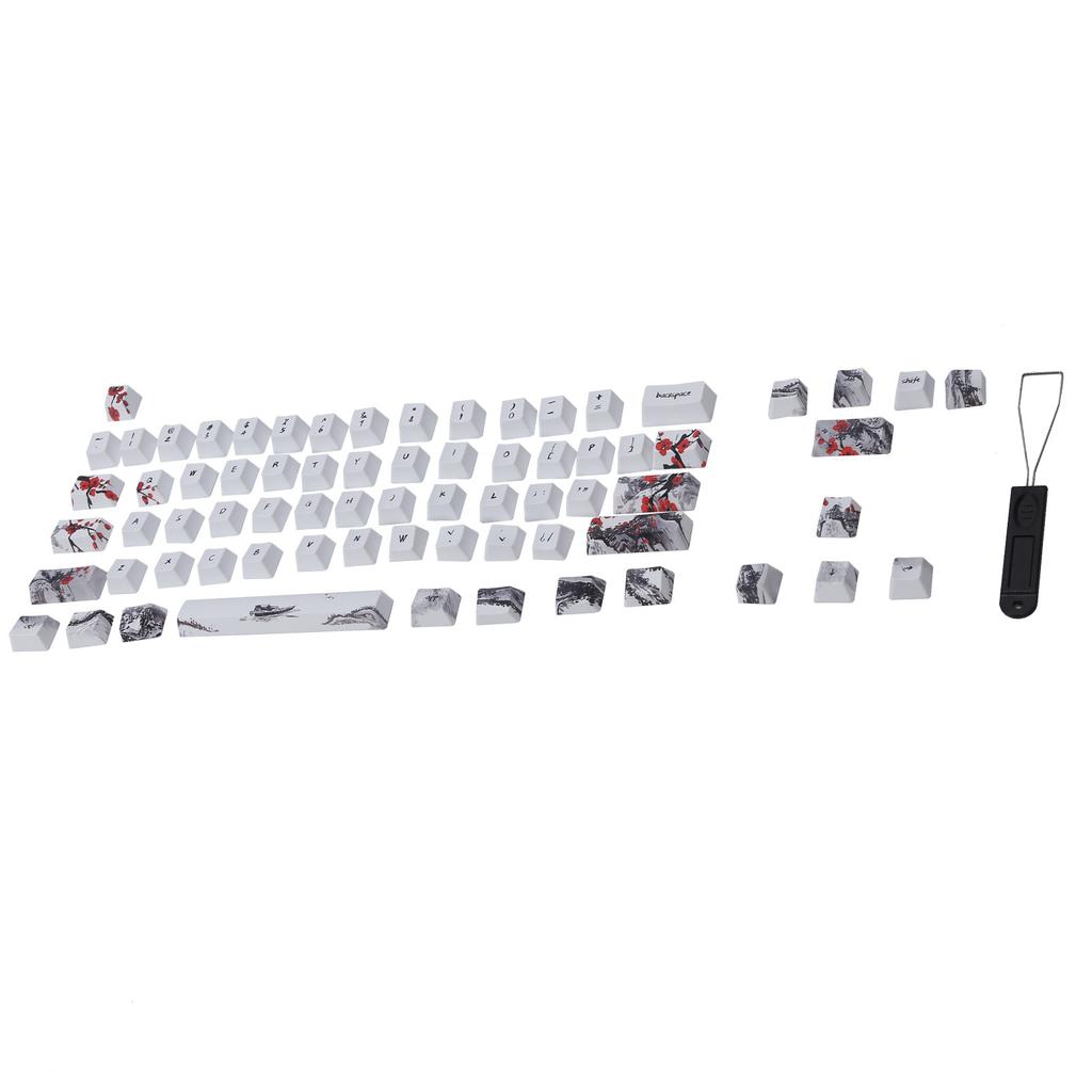 Wangjiang Plum Blossome Keycap Design Compatible with 6164 for DIY Mechanical Keyboard