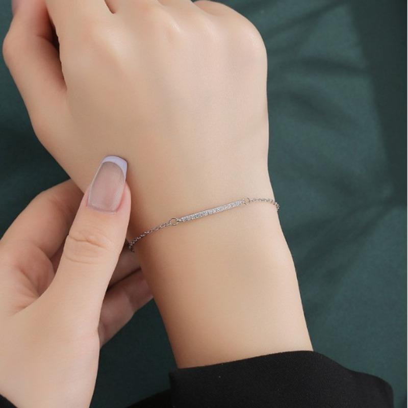 New Minimalist Zirconia Bracelet - Luxurious, Niche, Sophisticated, Exquisite Hand Chain for Women, Fashionable and Versatile Accessory