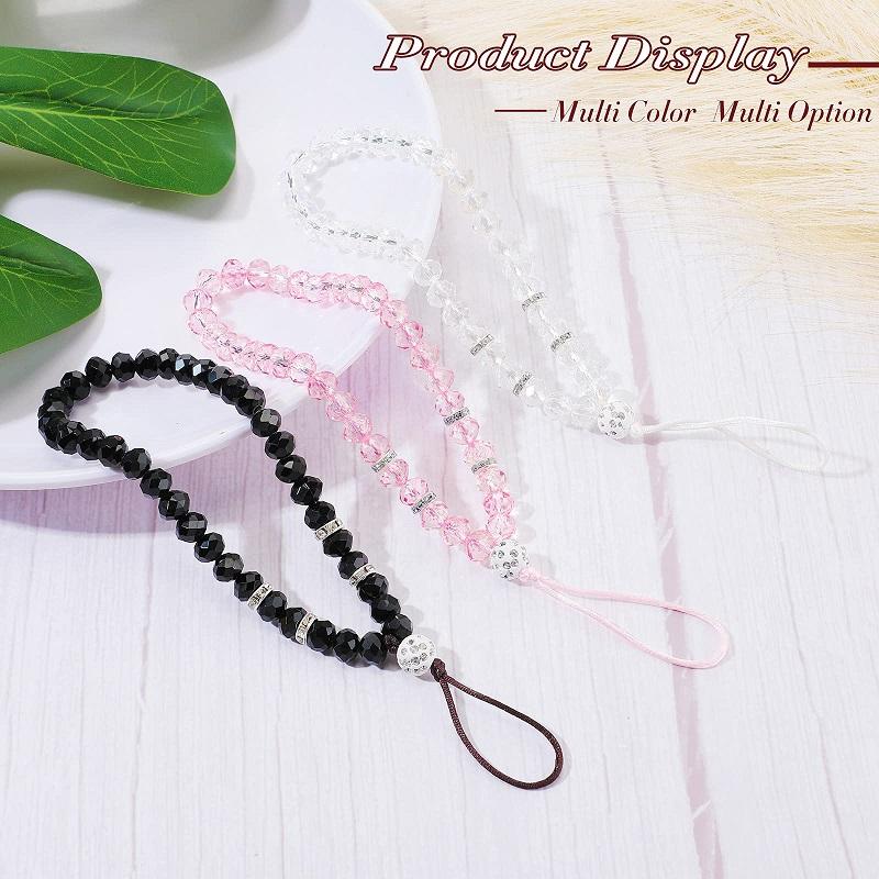 Kristallperlen Handytasche Handykette Armband Handgelenkband Damen Anti-Verlust Perlenarmband Lanyard Zubehör