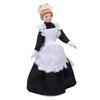 1:12 Dollhouse Maid Doll High Simulation Movable Handcrafted DIY Mini Ceramic Doll Model for