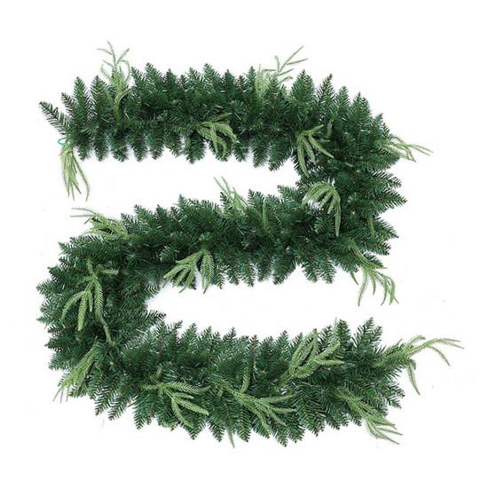 Guirlande de cèdre de Noël de 9 pieds Guirlande de cèdre artificielle réaliste Guirlande d'aiguilles de pin artificielles pliables