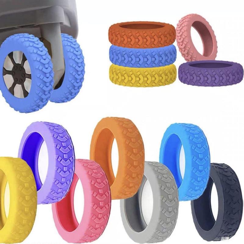 Silent Silicone Luggage Wheel Covers – Universal Suitcase Protector Accessory