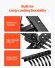 106.7cm Tow Behind Landscape Rake, 3-Point Lawn Rock Rake with Blade & Lift Lever, Fit Category 1 ATVs UTVs Lawn Tractors, Heavy Duty Dethatcher Rake