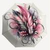 1PC Feathers Ink Umbrella-8-Rib Reinforced, Automatic Open, Lightweight & Durable, Cute Fashion Accessory for Outdoor-P29