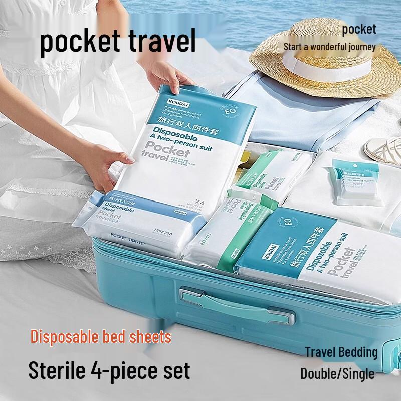 

Pocket Travel Disposable Bedding Set
