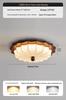 Walnut Wood Grain Wabi-Sabi Bedroom Ceiling Light, Retro Fabric Design, Atmospheric Eye Protection Fixture