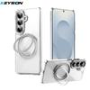 KEYSION N52 Magnetic 360° Ring Stand Case for MagSafe for Samsung Galaxy S26 Ultra 5G S26+ Matte Transparent Shockproof Phone Cover