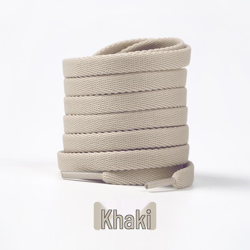 In-Stock Elastic Flat Shoelaces for Casual and Sports Shoes - Black, White, Beige