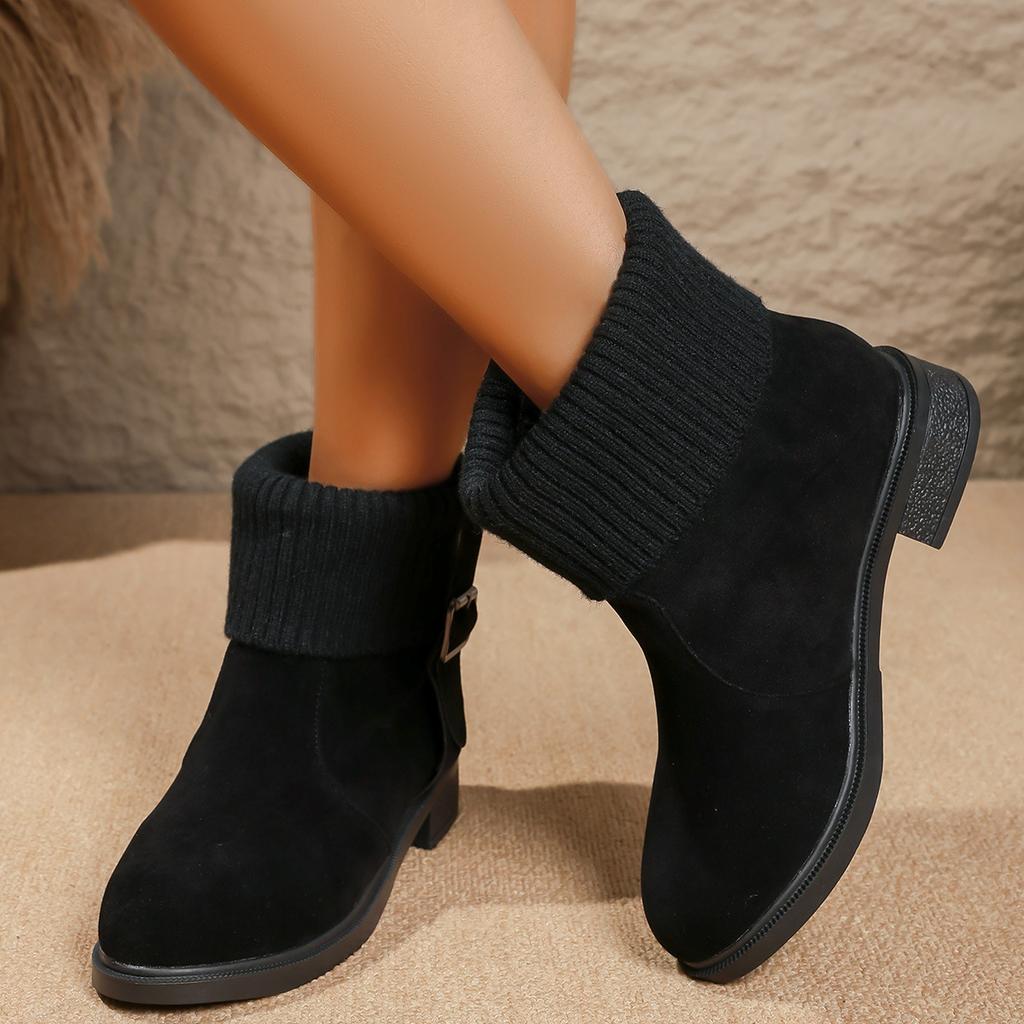 Fashion 2025 Snow Boots Women New Autumn Winter Fashionable Versatile Round Toe Women's Shoes Simple Comfortable Women's Short Boots