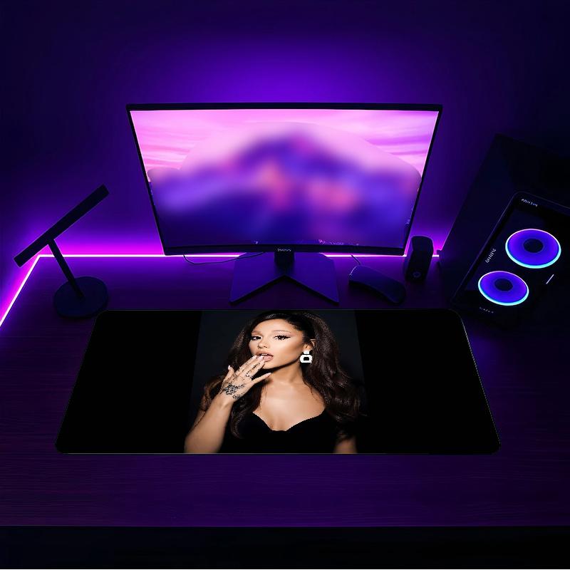 Ariana Grande (14) Mouse pad with a non slip rubber base suitable for home offices and an ideal gift for gamers