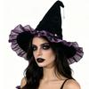 Satin Bow Halloween Hat Star Pendant Wizard Cap Party Props Masquerade Cap  Masquerade Ball