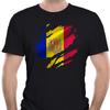Reality Glitch Torn Andorra Flag Mens T-Shirt  #31 Unisex T-Shirt