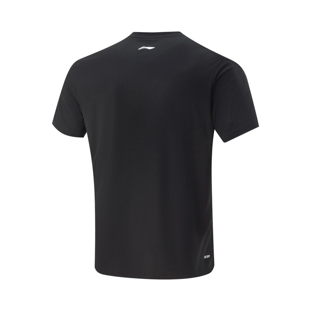 Li Ning Table Tennis Series Casual Comfortable Letter Print Sports Short Sleeve T-Shirt Unisex Tops Black AHSV611-1
