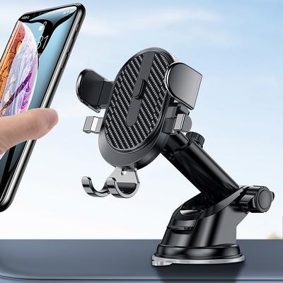Nowy automatyczny uchwyt na telefon komórkowy z blokadą teleskopowy uchwyt samochodowy na telefon samochodowy uchwyt na wylot powietrza