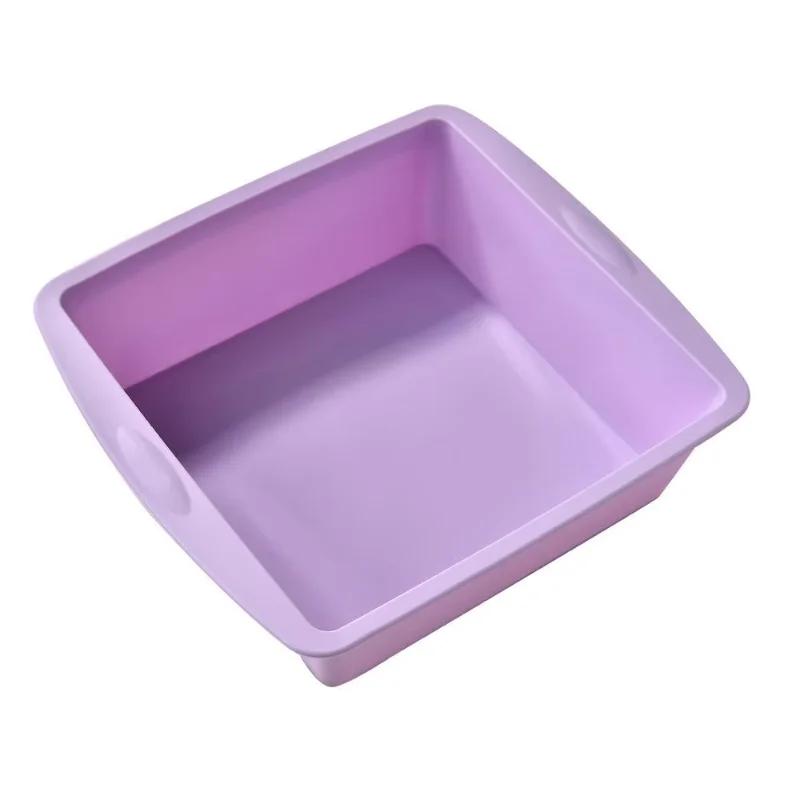 Silicone Cake Mold Round & Square Non-stick Baking Pan for DIY Bread Cupcake and Desserts Easy-to-Release Home Baking Tool