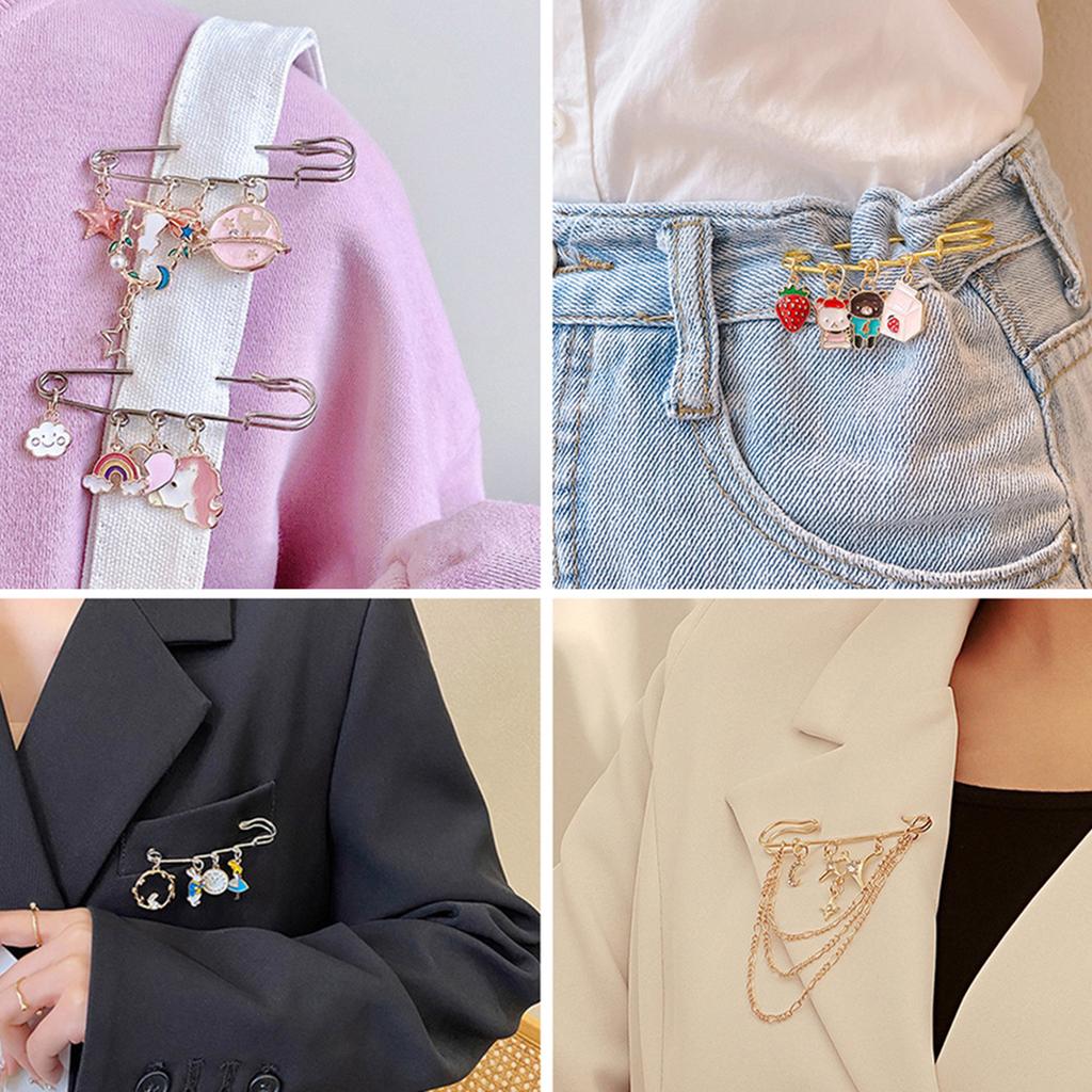 10 stk Sikkerhetsnål - Sklisikker spenne, Egnet for å lage og sy klestilbehør