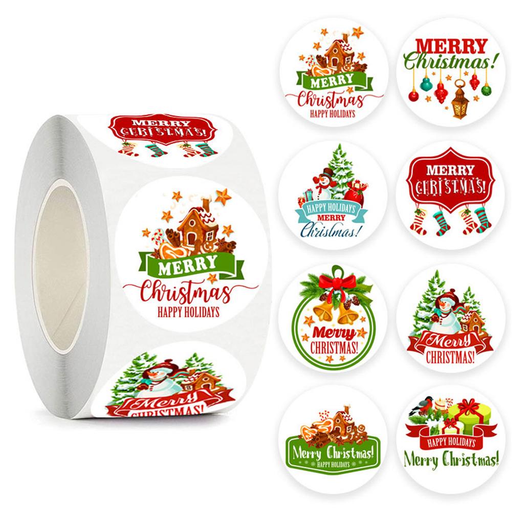 500 Stück Frohe Weihnachten Aufkleber Cristmas Xmas Party Siegel Etiketten Aufkleber Für DIY Geschenke Backverpackung Umschlag Schreibwaren Dekor