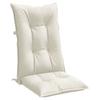 High Back Cushions 6 Pcs. Cream Melange 120 X 50 X 7 Cm Fabric