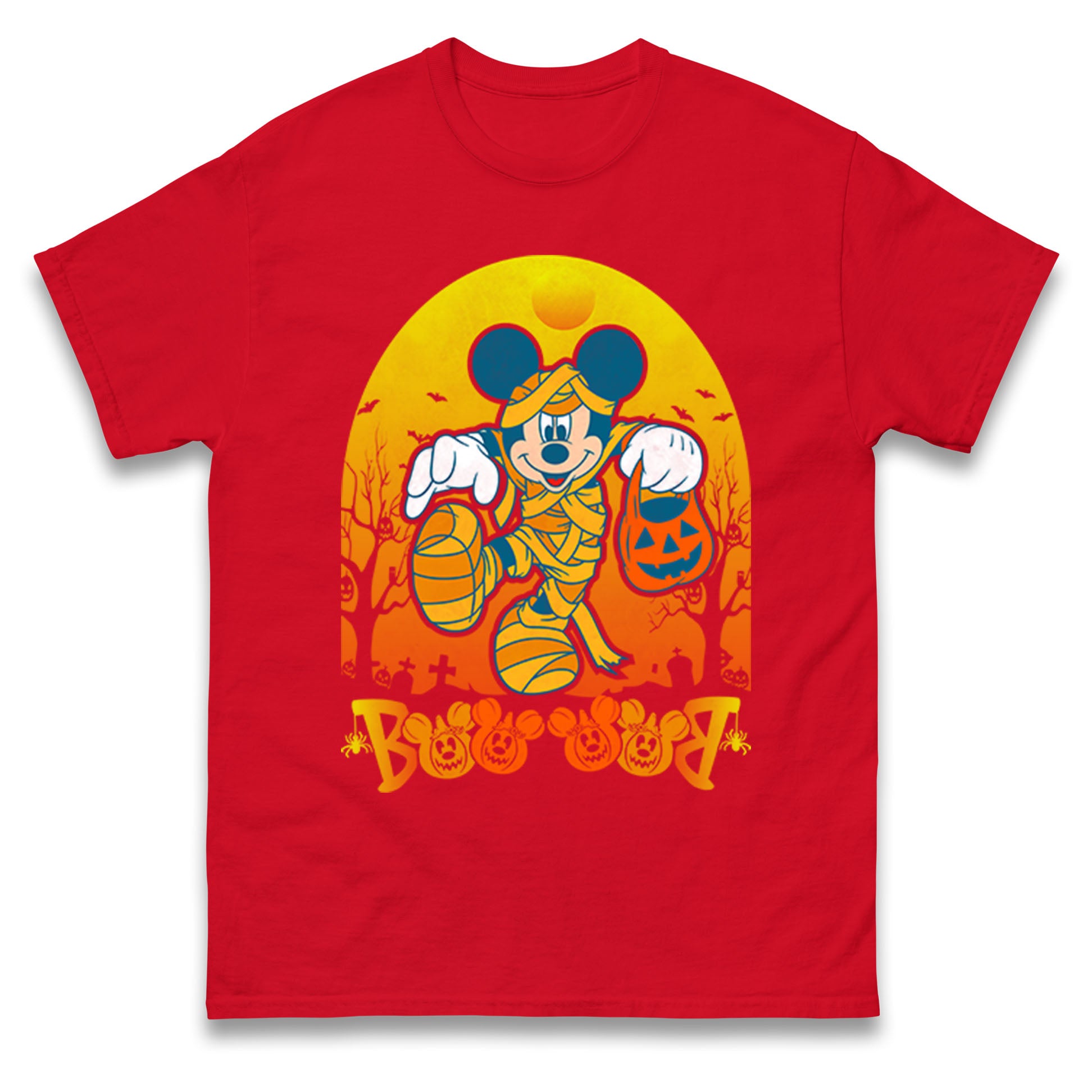 Mickey Mouse Halloween Boo Mens T Shirt Womens Tops Teess S