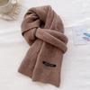 New knitted wool scarf women's autumn and winter thickened warm student couple scarf men's versatile trend