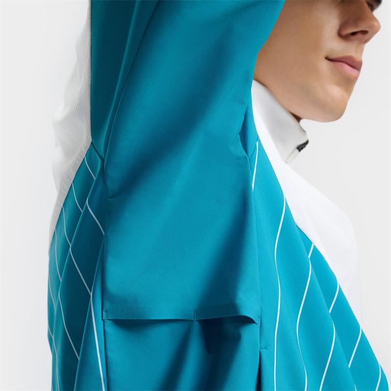 FILA Reppy Nostalgia Sport Striped Color Block Fashion Youth Vitality Retro Sports Stand Collar Jacket Men Jacket A11M433706FZA