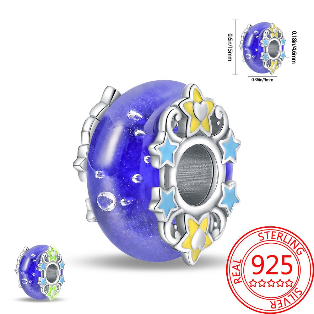 Noctilucent Copper Marine Organism Flowers Firefly Star Moon Build Pendant Bead Fit Bracelet Necklaces Party Gifts