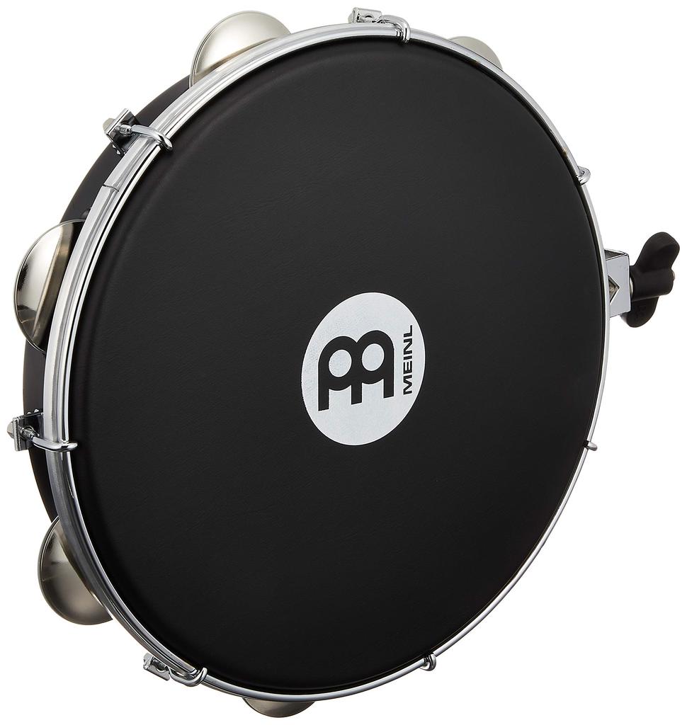 MEINL Percussion Traditional ABS Pandeiro with Holder 10" PA10A-BK-NH-H []