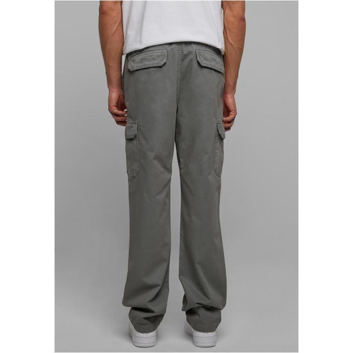 Pantalon Cargo - Urban Classics - Homme - Gris Foncé - 100% Coton - Ceinture Élastique