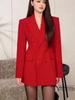 2026 Autumn Socialite Black Double-Breasted Suit Jacket: High-End Casual for Spring/Autumn