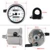 Motorcycle 140km/h Mechanical LED Speedometer 60mm White Panel (White LED)
