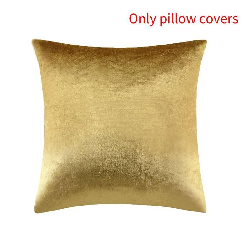 Cushion Cover Golden Sofa Pillow Case 4545cm Home Decor Without Pillow Stuffing