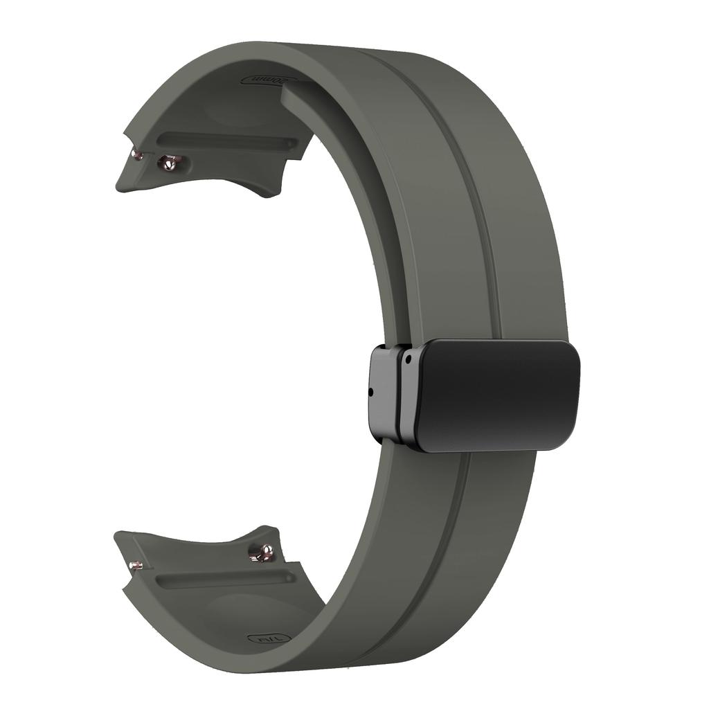 Magnetische D-gesp Siliconen Band Voor Samsung Galaxy Watch 6 5 4 Serie Sportband Voor Galaxy Watch 45 44 40/Classic 47 46 43 42