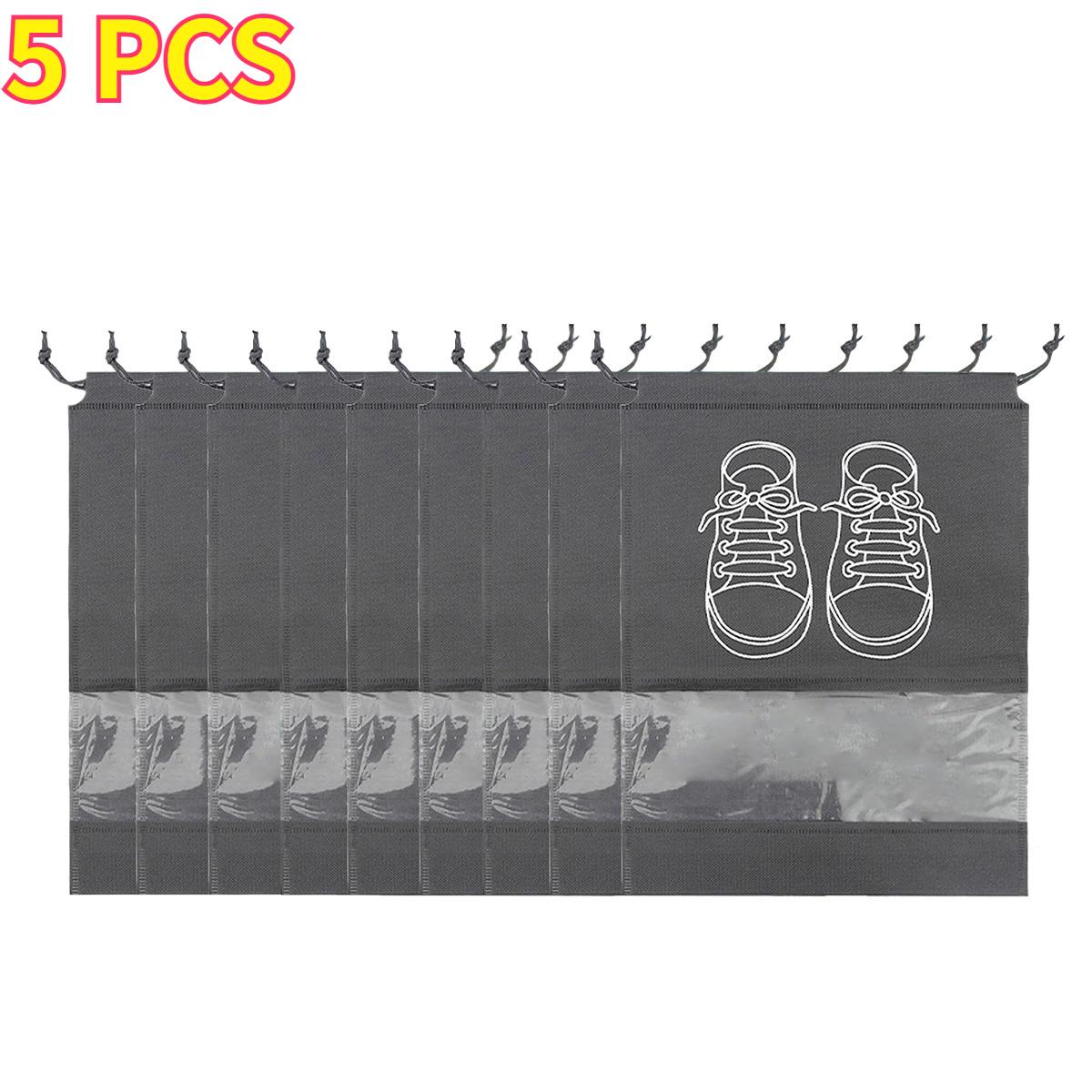 

5/10/15 PCS Travel Shoe Bag with Clear Window – Dustproof Reusable Organizer for Boots & Sneakers, Fits Suitcase, Gym Bag & Home