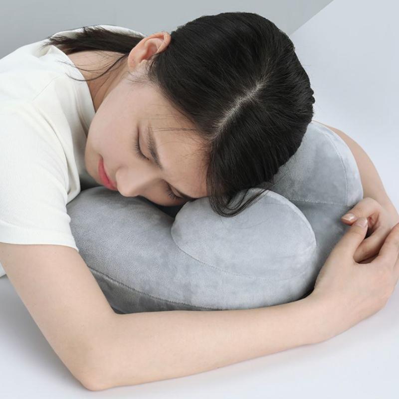 U-Shaped Comfortable Self-Inflating Air Pillow Neck Support Inflatable Airplane Travel Neck Pillow Inflatable Sleeping Pillow