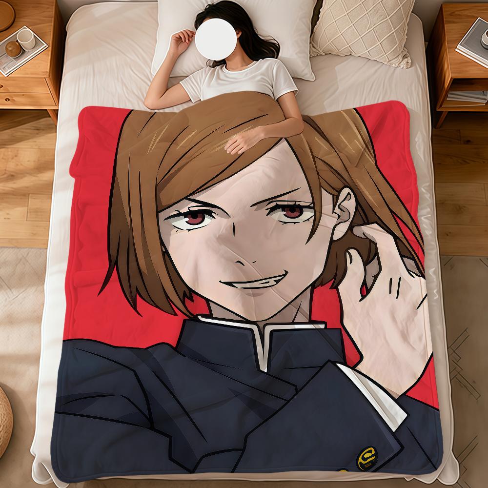 Warm Soft s-Satoru Plush Blanket Anime Yuta Sofa Living Room Itadori Okkotsu Gojo Home Kaisen Yuji Bed j-Jujutsu Gift Pet Hogar