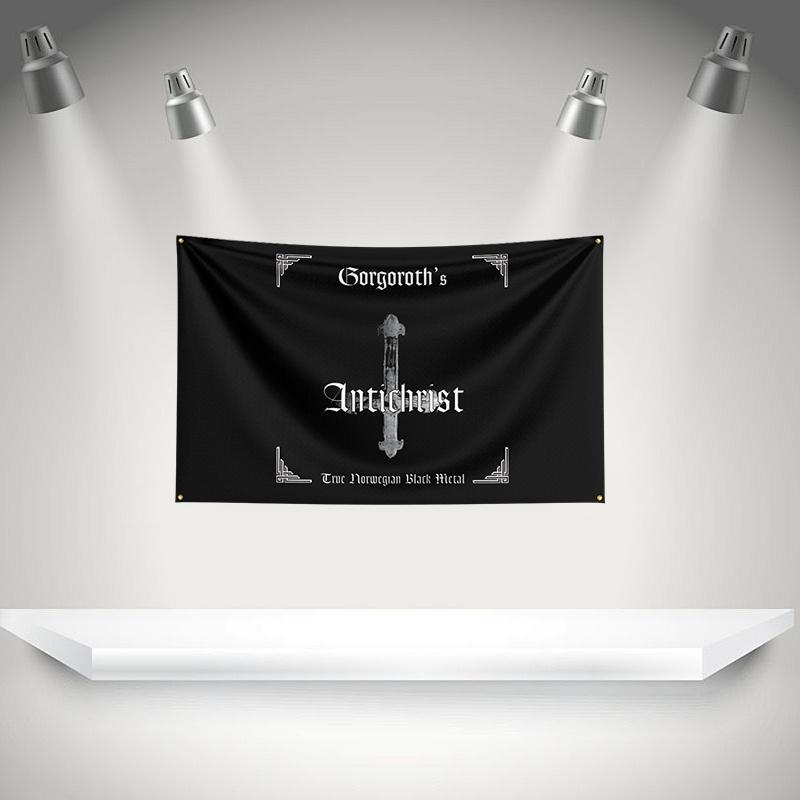 B-borgoroth Flag Rock Music Band Banner HD Printing Tapestry Exhibition, Music Band Fans, Garage Decor
