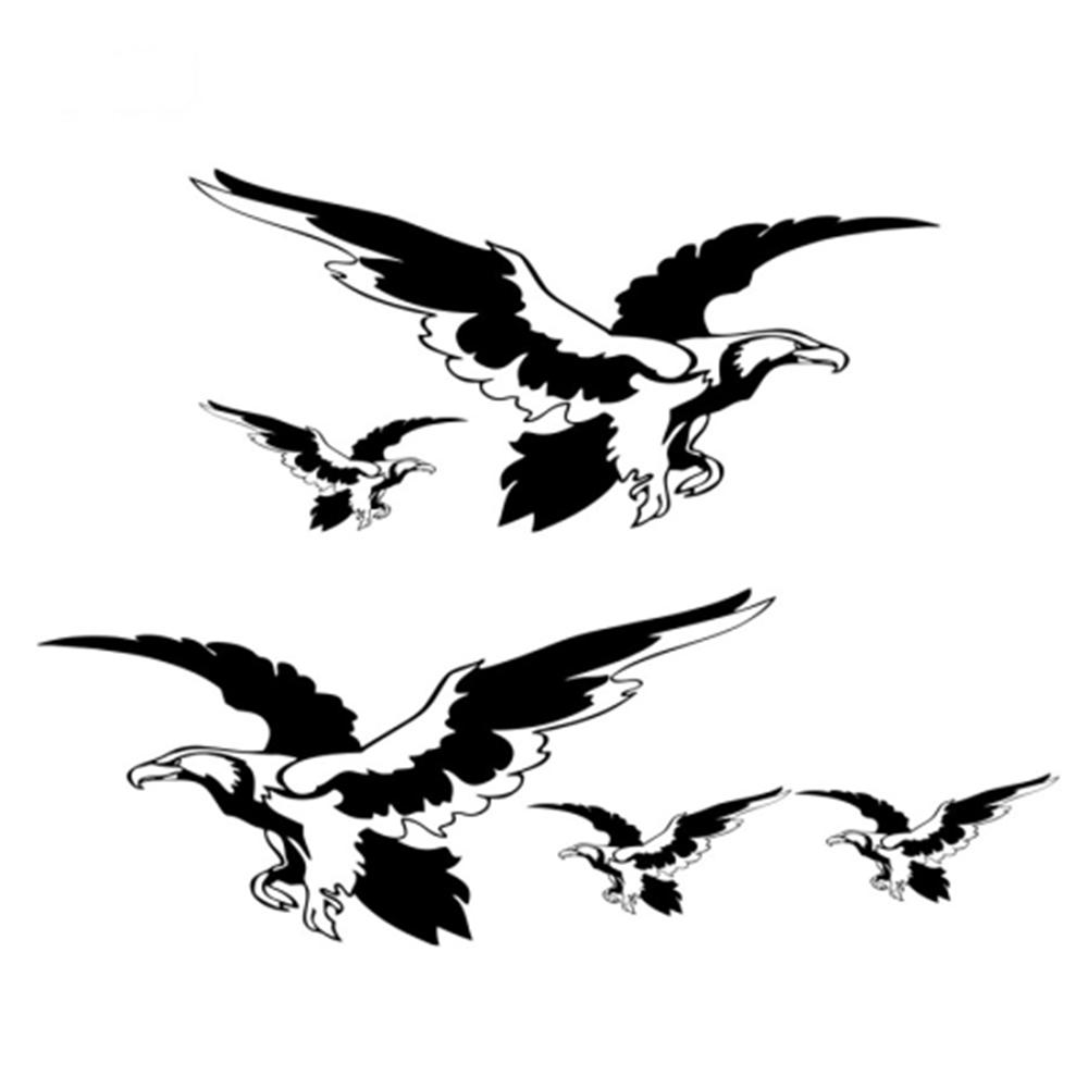 5x Car Stickers Black & White Eagle Style Decals for Caravan Travel Trailer Van