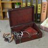 Wooden Vintage Treasure Chest Coin Jewellery  Storage Box With Lock Pirate Gift Boxes Organizer Container Decorative Gift