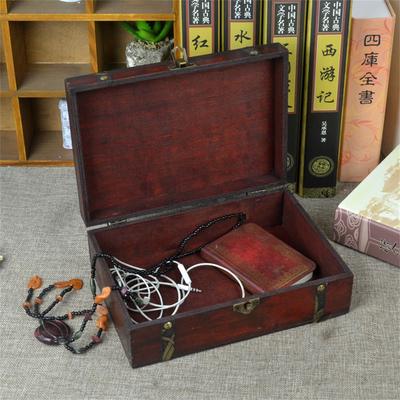 Wooden Vintage Treasure Chest Coin Jewellery  Storage Box With Lock Pirate Gift Boxes Organizer Container Decorative Gift