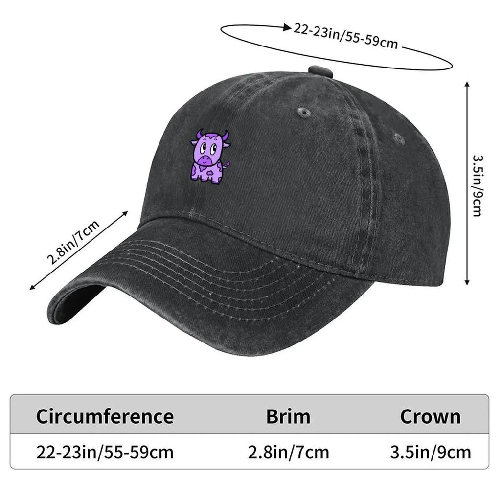 New Purple Cow Baseball Cap Luxury Caps Cute New In The Hat Beach Outing For Girls Unisexs