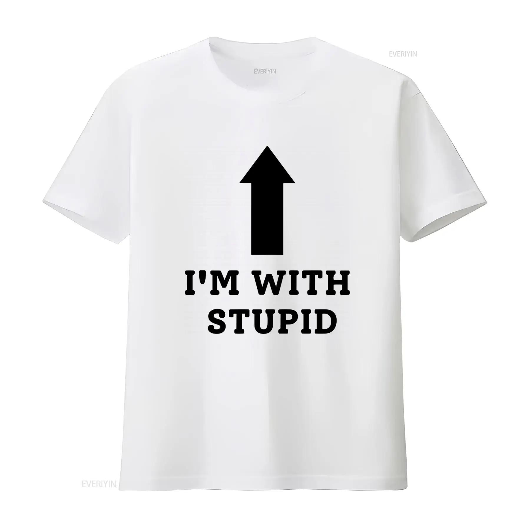 Funny I M With Stupid T Shirt Pointing Arrow Design Perfect for Humorous Statements vintage Washed streetwear graphic S разноцветный