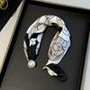 Thin Pearl Necklace with Magnetic Clasp, Lazy-style Silk Scarf, Women's Pendant Scarf, Collarbone Chain