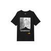 Landscape Letter Print Crew Neck Straight Short Sleeve T-Shirt Men Tops Black DM5434-010