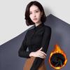 Women's Fleece-Lined Long-Sleeve Shirt: New Autumn/Winter Style, Thick & Warm Base Layer, Professional Formal Wear