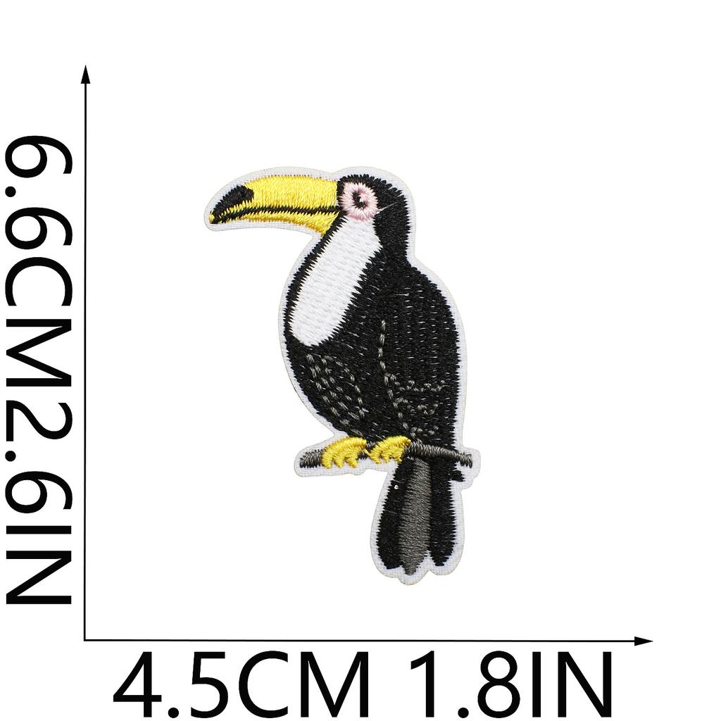 Cabin Embroidery Cloth Sticker Hawaii Travel Decoration Patch Sticker Yay Tree Pineapple Computer Embroidery Patch Flamingo