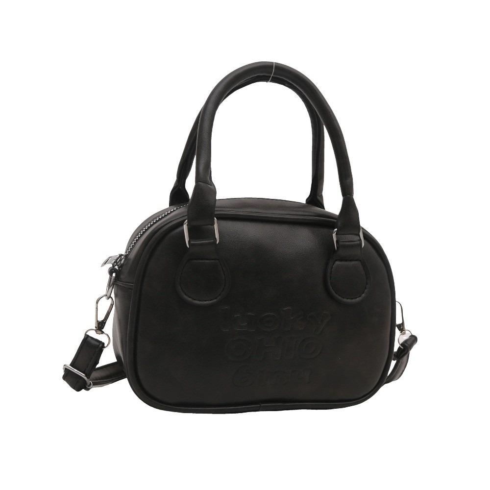 

с подвеской капибары, плечевая сумка из ПУ кожи, сумка-тоут Y2k, модная сумка для боулинга, для дам/девушек Black No Pendant