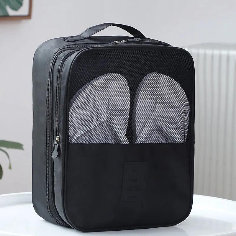 

3 layers Portable Travel Shoe Bag Multifunction Toiletries Sundries Underwear Clothes Bags Shoe Organizer Storage Accessories чёрный