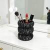Yousheng Macaron Color Pen Holder, Cloud Pleat Design Pencil Holder, Soft Satin Compact Desktop Organizer for Pens Makeup