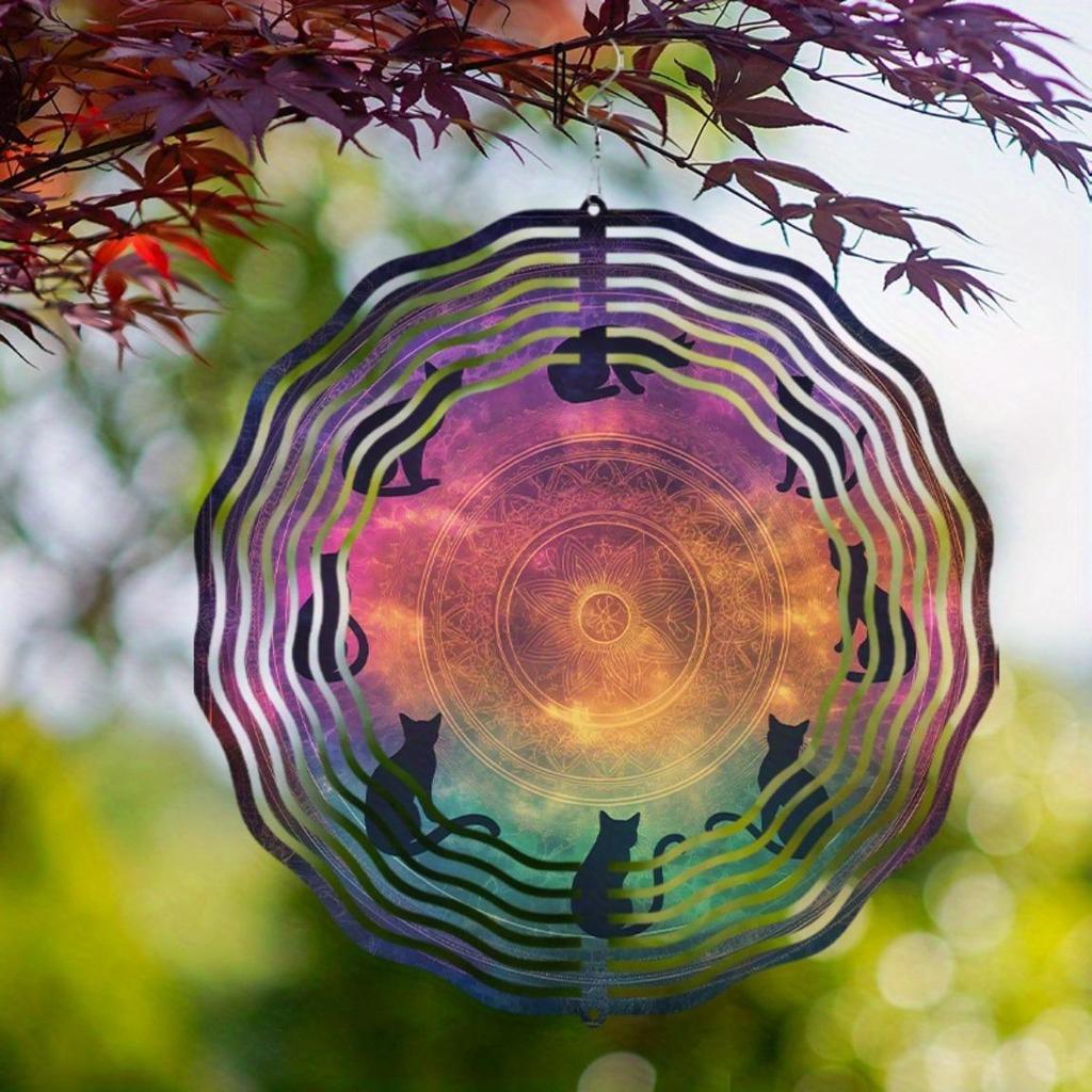 10 Inch Hanging Wind Chime Spiritual Design with 360 Hook Garden Yard Decoration for All Seasons Natural Landscape Outdoor Decor