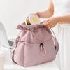 Large Capacity Drawstring Insulated Lunch Bag Floral Leopard Print Meal Container Bag  Picnic